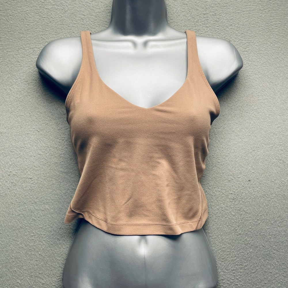 Lululemon Women Align Tank Top Nulu Roasted Brown Size 6 Athleisure Yoga
